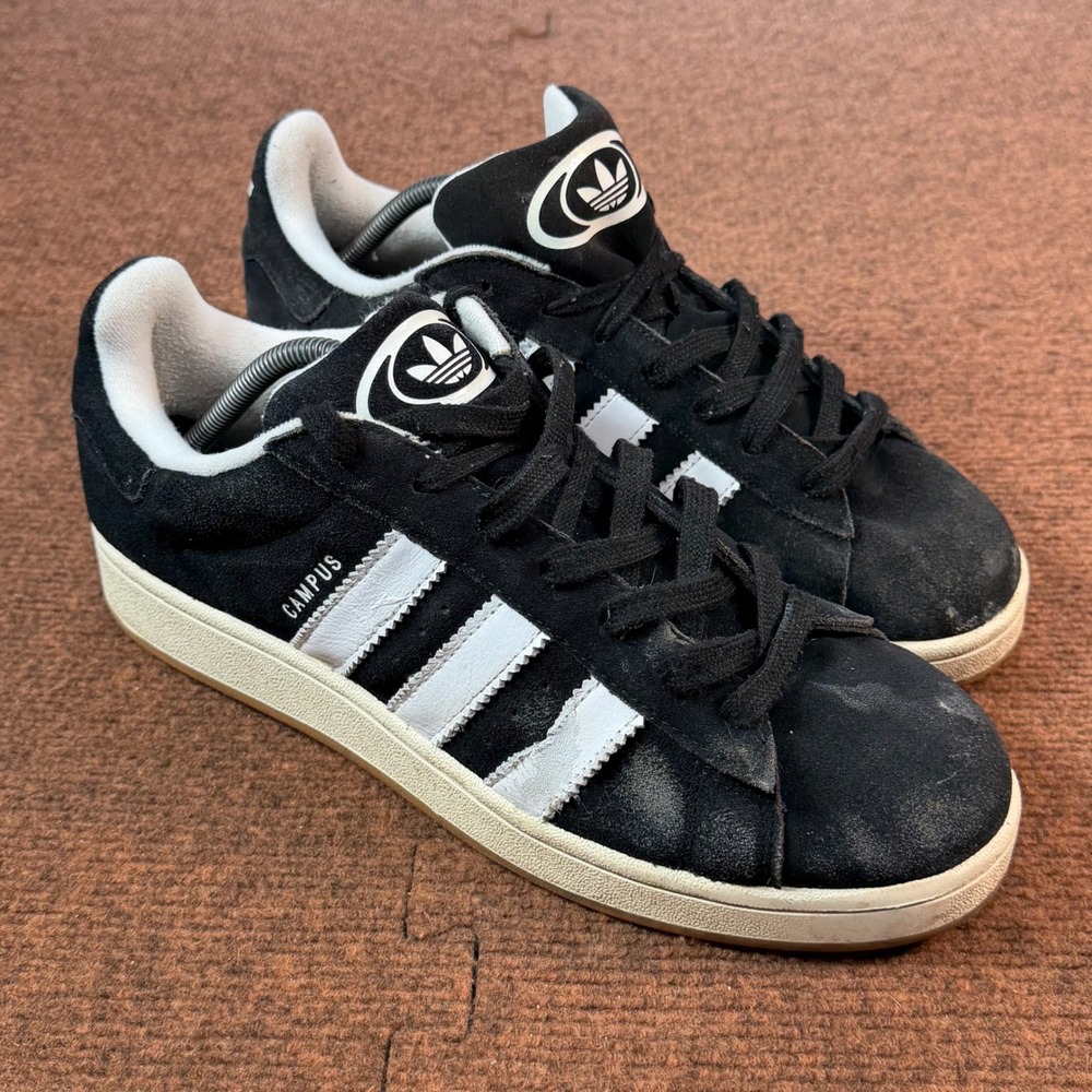 C- Adidas Campus 00s Core Black White Gum Sneakers HQ8708 Mens 11 Low Top Suede